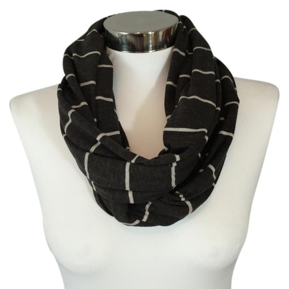 Vince Striped Infinity Wrap Scarf